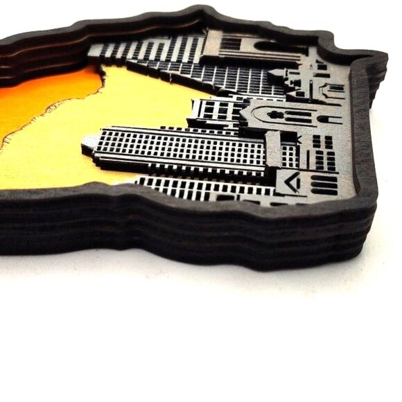 3D Laser cut multi-layered Georgia state magnet - Picture 3 of 4